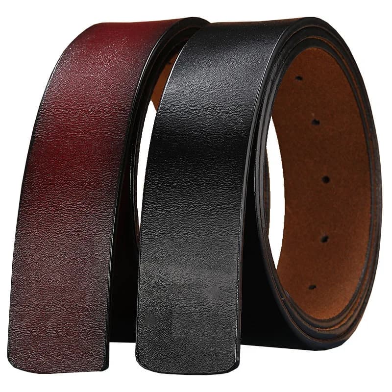 High Quality Leather Belt Men's Automatic Buckle Belt Without Buckle Fashion Leather Belt for Men No Buckle 3.3cm 3.5cm 3.8cm