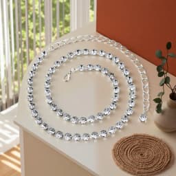 Big Diamond Fashion Rhinestone Fine Waist Chain Women's Dress Metal Body Chain Length Adjustable Belly Dance Water Diamond Belt