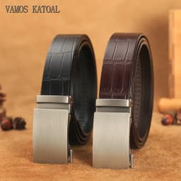 Men Belts Genuine Leather Business Fashion Designer Belt Bamboo Pattern Waistband High Quality Automatic Buckle Belts for Men