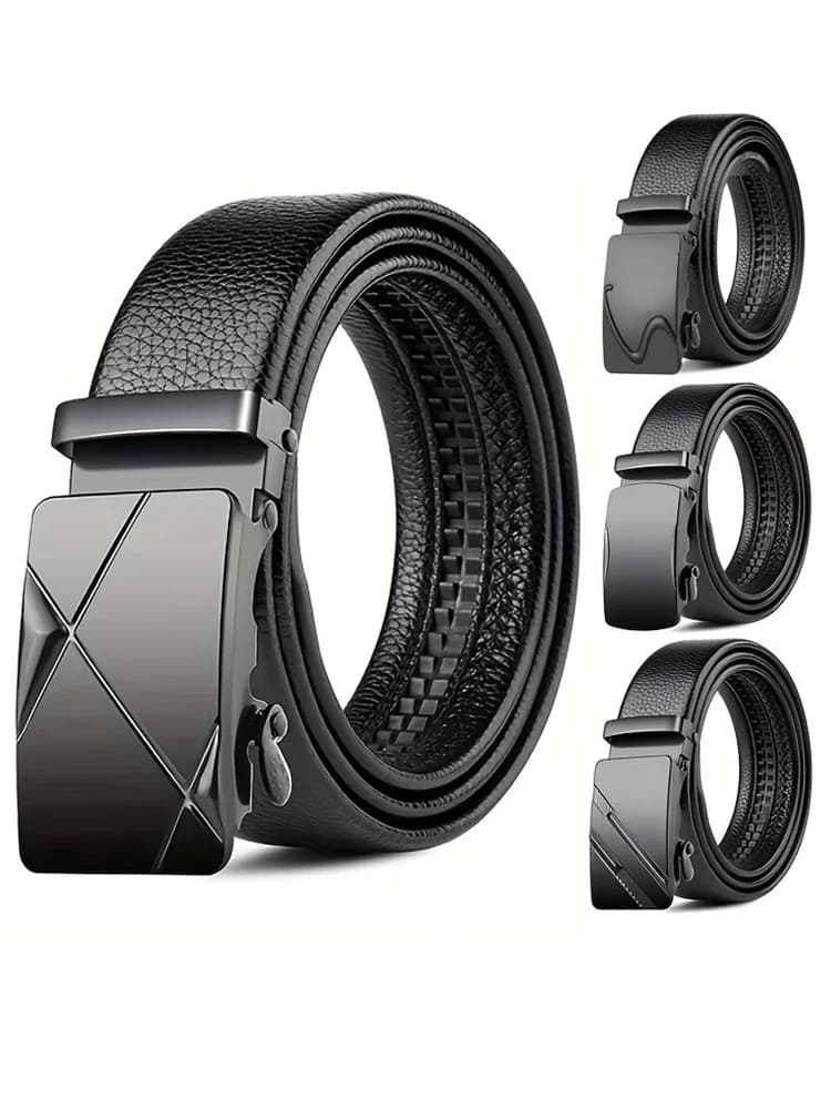 New Men's Belt Casual Fashion Automatic Buckle Business Leather Belts For Men Jeans High Quality Strap Ideal Gift Choice