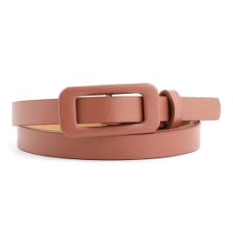 Wholesale Square Buckle Without Holes Ladies Black/white/red Pu Leather Fashion Female Fine Belt for Jeans Dress Decoration