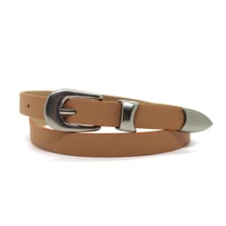 Maikun Vintage Fashion Women's Belt Simple Silver Alloy Pin Buckle Women's Belt