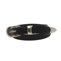 Maikun Vintage Fashion Women's Belt Simple Silver Alloy Pin Buckle Women's Belt