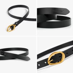 BEAUTODAY Belt Women Cow Leather Irregular Metal Buckle Retro Solid Color Ladies Jeans Dress Waistband Handmade 91040