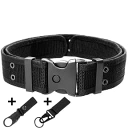 Men's Tactical Outer Belt Made of Nylon Material, with a Metal Fixing and Adjuster Buckle, Suitable for Outdoor Sports