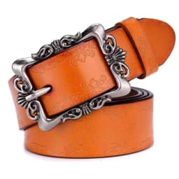 SupSindy Women Genuine Leather Belt Cowskin Casual Punk Luxury Brand Designer Belts For Women Jeans Waistband Female Black Strap