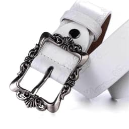 SupSindy Women Genuine Leather Belt Cowskin Casual Punk Luxury Brand Designer Belts For Women Jeans Waistband Female Black Strap