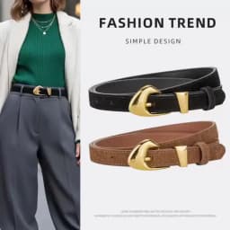 New Genuine Leather Belt Women's Versatile Fashion Decorative Dress Jeans Cow Leather Belt Trendy