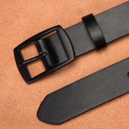 New High-end Men's PU Belt Fashionable Oval Alloy Buckle Exquisite Fit Style Durable and Versatile Jeans Casual Pants Belt