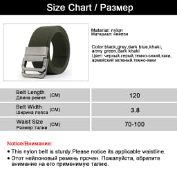 Maikun Nylon Belts for Men Army Tactical Men's Belt Double Rappelling Buckle Belt