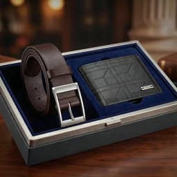 2PCS Personalized Men's Wallet Belt Set Fashion Men's Outdoor Leisure Belt Simple Men's Pin Buckle Belt Wholesale Direct Sales
