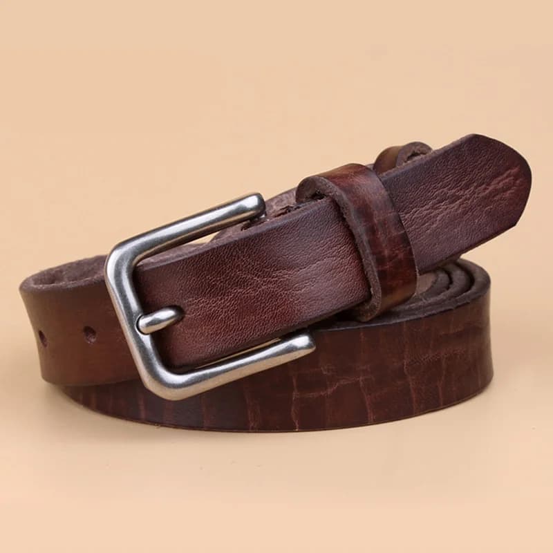 2.2CM Pin Buckle Full Grain 100% Genuine Leather Womens Belts Luxury Designer Belt For Leans Women High Quality Cowskin Strap