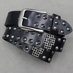 Heavy Metal Punk Belt Genuine Leather Hip Hop Belts For Men Cross Rivet Jeans belt male Strap Ceinture Homme designer belt