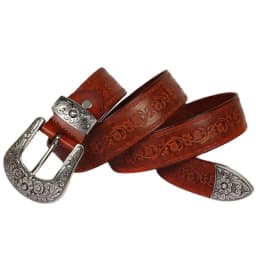 IEFB Men's Embossed Belt Leather Floral Carving Genuine Belts Men Women Jean's Decoration Luxury Designer Waistband 9W1163