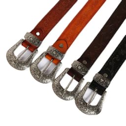 IEFB Men's Embossed Belt Leather Floral Carving Genuine Belts Men Women Jean's Decoration Luxury Designer Waistband 9W1163
