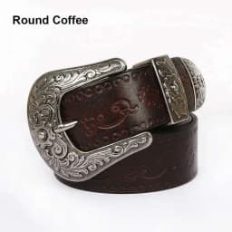 IEFB Men's Embossed Belt Leather Floral Carving Genuine Belts Men Women Jean's Decoration Luxury Designer Waistband 9W1163