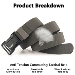 TUSHI Aluminum Alloy Quick Release Pluggable Buckle Elastic Belts For Men Durable Tactical Belt Cowboy Outdoor Army Belt Hunting