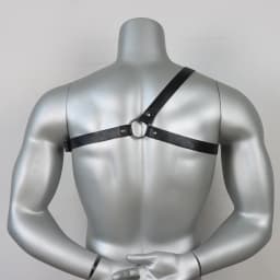 Men'S Gothic corset belt, Adjustable chest cincher, PU Synthetic Faux Leather Material, for Gothic Clothing Accessory, Body Harn