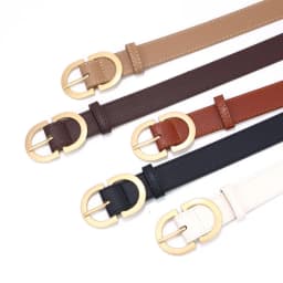 Pu Leather Women's Belt Jeans Ins Style Casual Metal Buckle Student Belt Khaki Black Hot Sale Harajuku