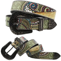 Hip hop Diamond Wide Colour Belt Fashion Rhinestone Vintage Buckle Belt Y2K BB bek Belt