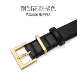 New Women's Belt Needle Buckle Designer Black Luxury Belt Cowhide Versatile Simple Jeans Suit Casual Pants Decorative Belt
