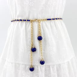 Gold Metal Thin Women Belt Elegant Shiny Tassel Long Chain Waist Belts For Ladies Fashion Dress Skirt Waistband Body Belts