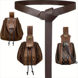 Medieval Retro Waist Bag Viking Style Hanging Belt Coin Purse Knight Fanny Pack Portable Men Women Money Pouch Costume Props