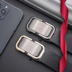 Personalized Men's Business Alloy Automatic Buckle Belt With Casual Pants And Shorts Accessories Fashionable Men's Birthday Gift