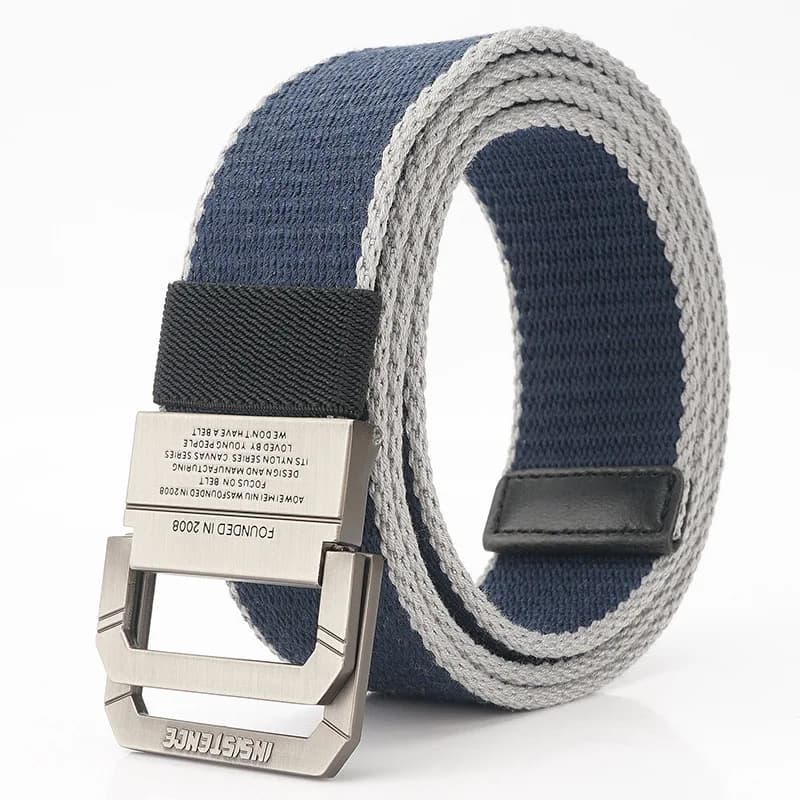 High Quality Canvas Belt Men Women Alloy Buckle Fashion Casual Belt Streetwear Knitting Belt AE201