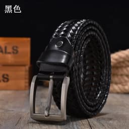 New Braided 4cm Men Belt For Woven Luxury Genuine Leather Cow Stripes Hand Knit Designer Girdle High Quality Male Belts 125CM