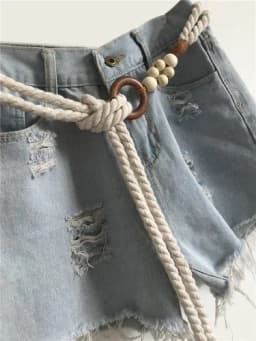 Woven Waistband Women Waist Belt Hemp Rope Vintage Round Buckle Jeans Corset Belt Hip High Dress Waistband Appreal Accessories