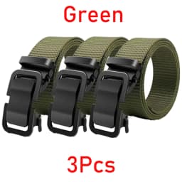New Metal Buckle Tactical Belt Men's Nylon Braided Military Belt Canvas Casual Golf Outdoor Training Workwear Pants Waist Belt