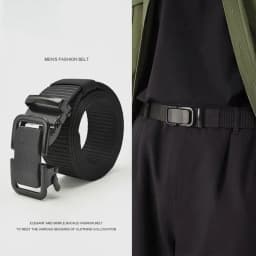 New Metal Buckle Tactical Belt Men's Nylon Braided Military Belt Canvas Casual Golf Outdoor Training Workwear Pants Waist Belt