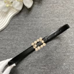 Diamond sheepskin belt with women's decoration, dress, fashionable leather belt, women's pants belt, slim waist seal