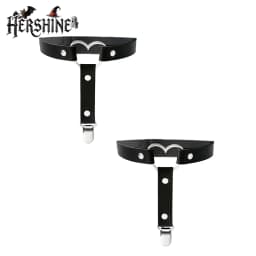 HERSHINE 2-piece women's Y2K heart socks clip leggings Gothic style college style sexy nightclub fun Halloween cosplay