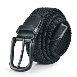 33 Styles Men Black Metal Pin Buckle Belt Fashion Casual Business Simple Wild Elastic Woven Comfort Stretch Belt Non-hole