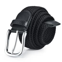 33 Styles Men Black Metal Pin Buckle Belt Fashion Casual Business Simple Wild Elastic Woven Comfort Stretch Belt Non-hole