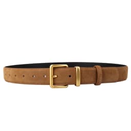 Real Leather Women's Belt Frosted Suede Leather Casual Pants Jeans and Skirts Decorated with High-end Luxury Belt