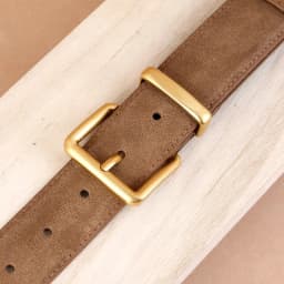 Real Leather Women's Belt Frosted Suede Leather Casual Pants Jeans and Skirts Decorated with High-end Luxury Belt