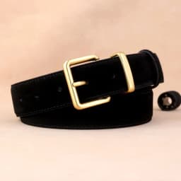 Real Leather Women's Belt Frosted Suede Leather Casual Pants Jeans and Skirts Decorated with High-end Luxury Belt
