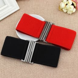 New Wide Elastic Belt Solid Color Corset Belt Metal Buckle Lady Fashion Cummerbands Stretch Cinch Waistband Women Waist Belt