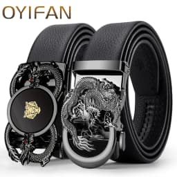 Genuine Leather Click Belts for Men Luxury Brand Designer FashionAutomatic Buckle Men's jeans High Quality Waist Male Strap