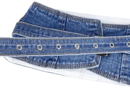 Denim color shapewear women Gothic steamppunk waist cinchr Bustiers Black nickel buckel Pin Slide buckel Belts for ladies Girdle