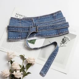 Denim color shapewear women Gothic steamppunk waist cinchr Bustiers Black nickel buckel Pin Slide buckel Belts for ladies Girdle