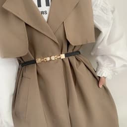 Fashion Gold Metal Knob Buckle Stretch Belt Women Thin Solid Color Slim Body Waist Belts Lady Coat Dress Shirt Skinny Waistband