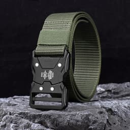 2pcs Fashion Men's Canvas Belt Simple Men's Outdoor Adventure Multi-function Belt Suitable For Youth Casual Shorts Belt
