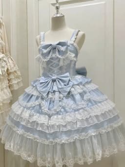 2025 Japanese Sweet Lolita Kawaii Dress Women Spring Printed Bow Fake Two Piece Dress Female Korea Style Design Party Clothing