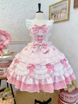 Lolita Kawaii Y2k Long Sleeve Strap Dress Japanese Knee-Length Women Elegant Lace Bow Patchwork Ball Gown Sweet All Season