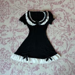 Women Grim Dress Gothica Classic Harajuku Aesthetic Frock Tide Fashion Y2K Clothing Vintage Chic Korean Slim Short-sleeve dress