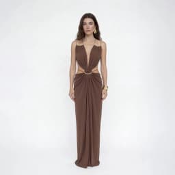 Sexy Women's Backless Dress Halter Sleeveless Waist Hollow Out Solid Female Dresses 2026 Summer Vacation Beach Fashion Lady Robe